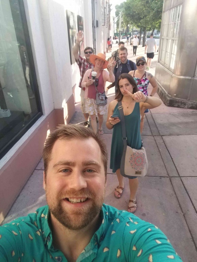 Týmová fotografie z Miami Beach Scavenger Hunt